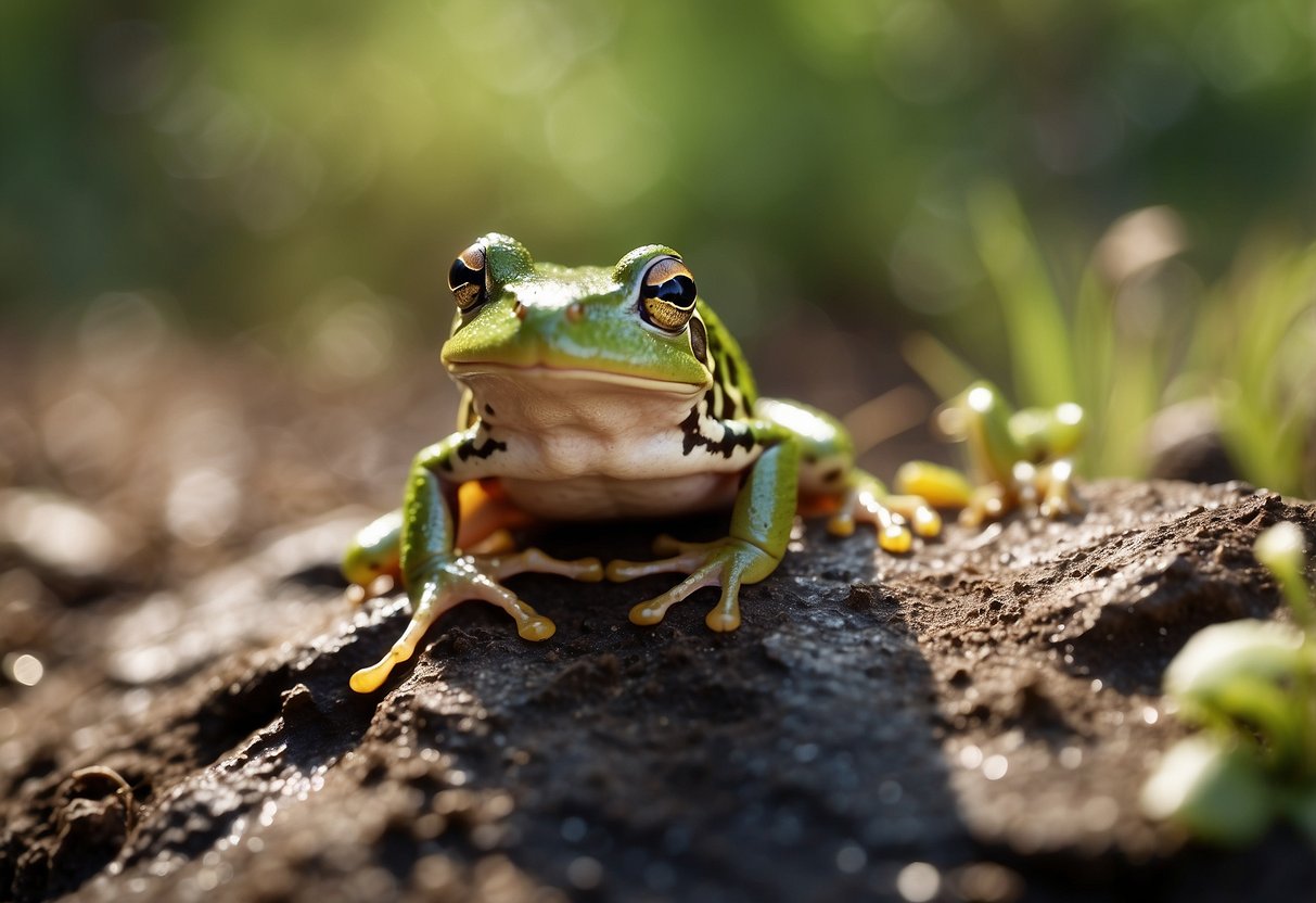 Frogs struggle to survive in shrinking habitats as temperatures rise and water sources dry up